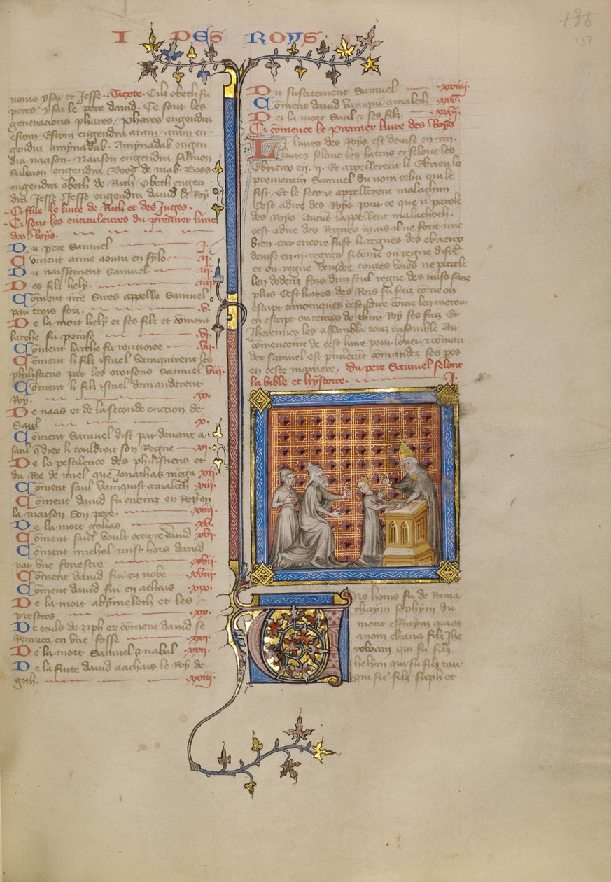 Samuel ante el sacerdote Elí de Master of Jean de Mandeville