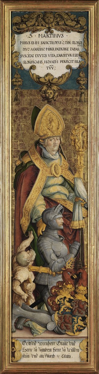 San Martín de Tours con Gottfried Werner von Zimmern y un mendigo de Master of Messkirch