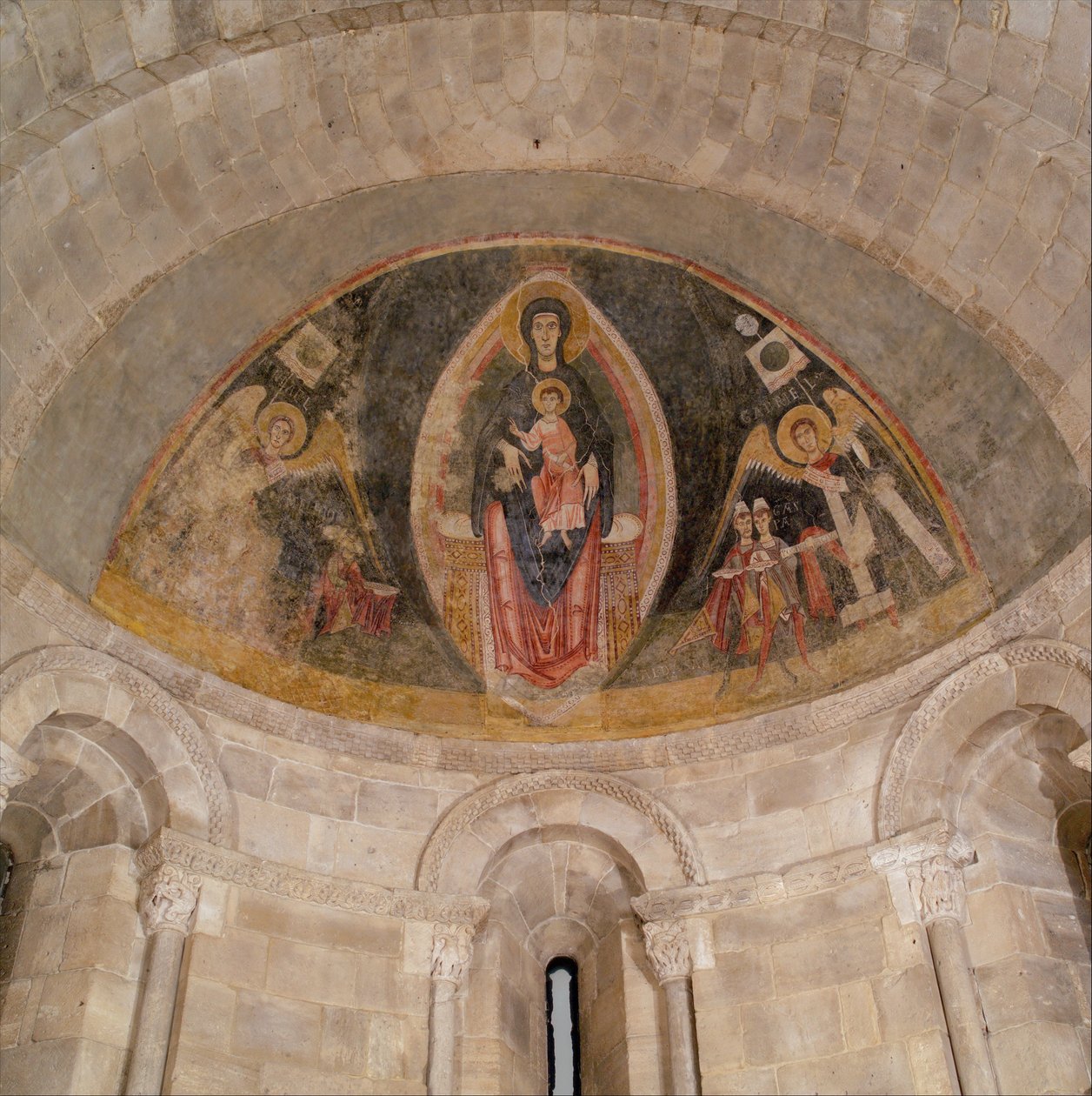 La Virgen y el Niño en Majestad y la Adoración de los Magos, ca. 1100 de Master of Pedret