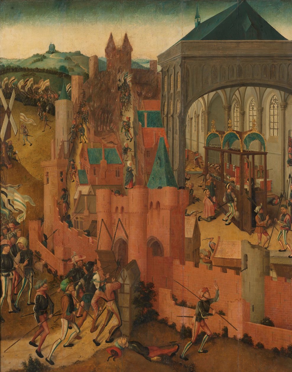 El asedio de Rhenen
La toma de Rhenen por Juan II de Cleve en 1499 de Master of Rhenen