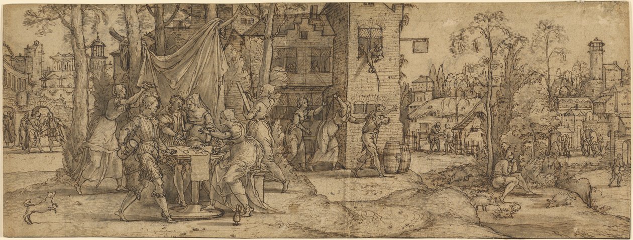 Escenas de la vida del hijo pródigo de Master of Saint Christopher