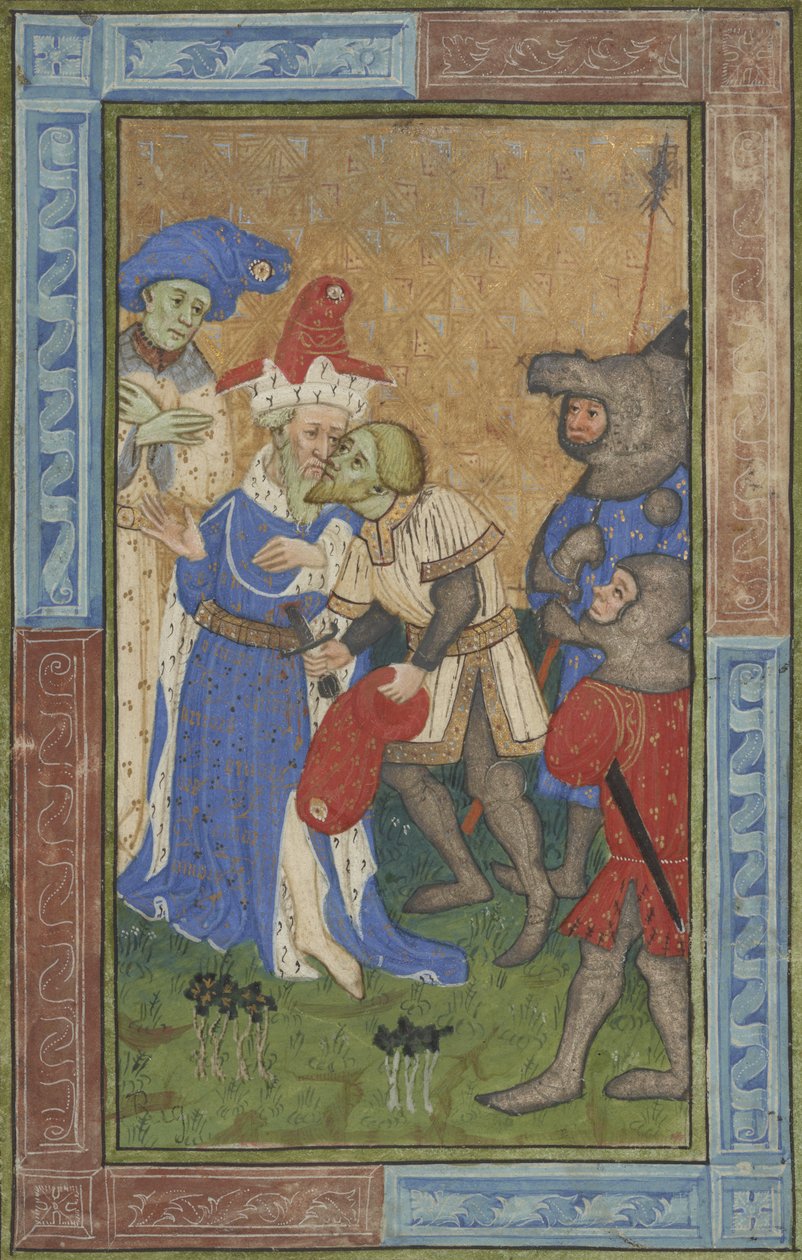 Escena de asesinato Ms B.11.7, c.1420 de Master of Trinity College