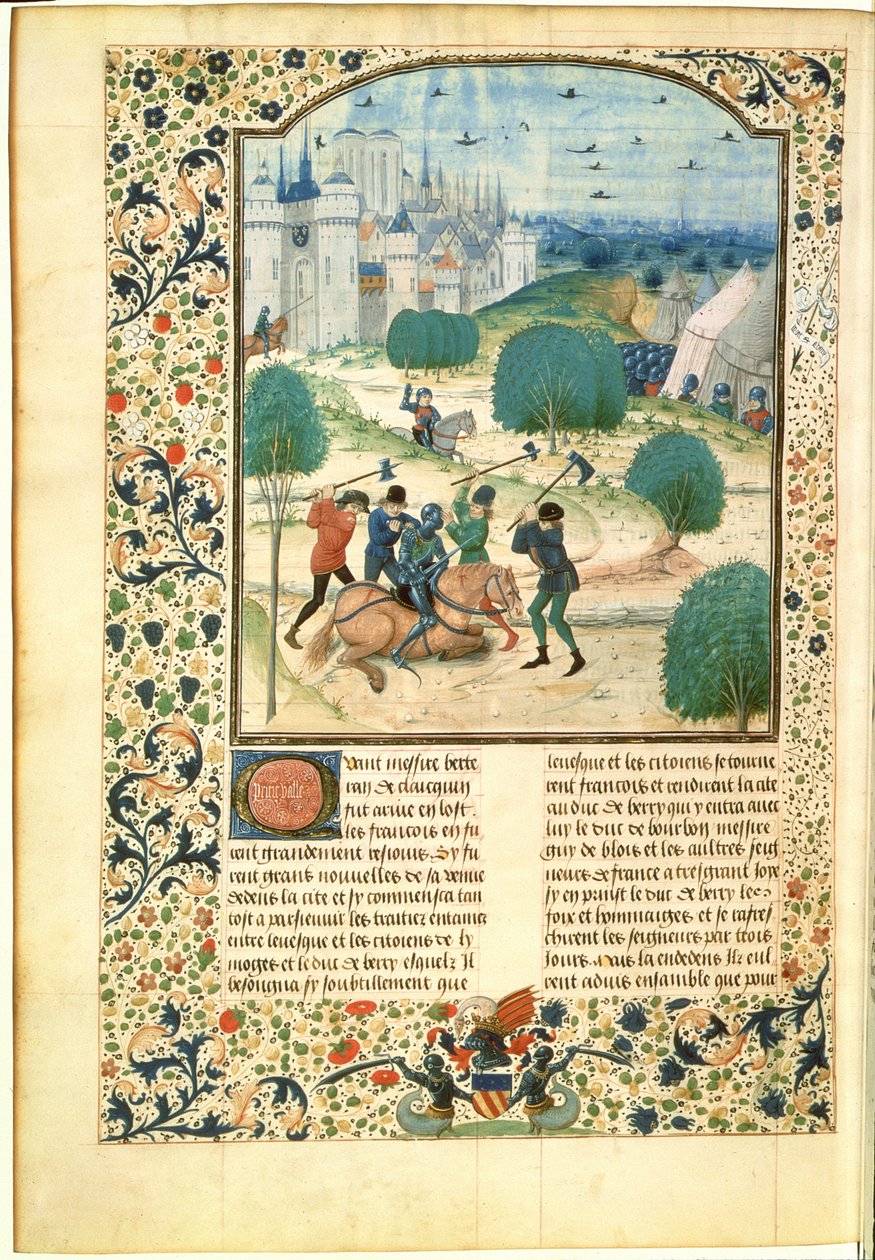 MS Fr 87 Miniatura del volumen II de la Crónica de Inglaterra escrita por Jean de Wavrin, Señor de Forestel (m.c.1475) (vitela) de Master of Wavrin