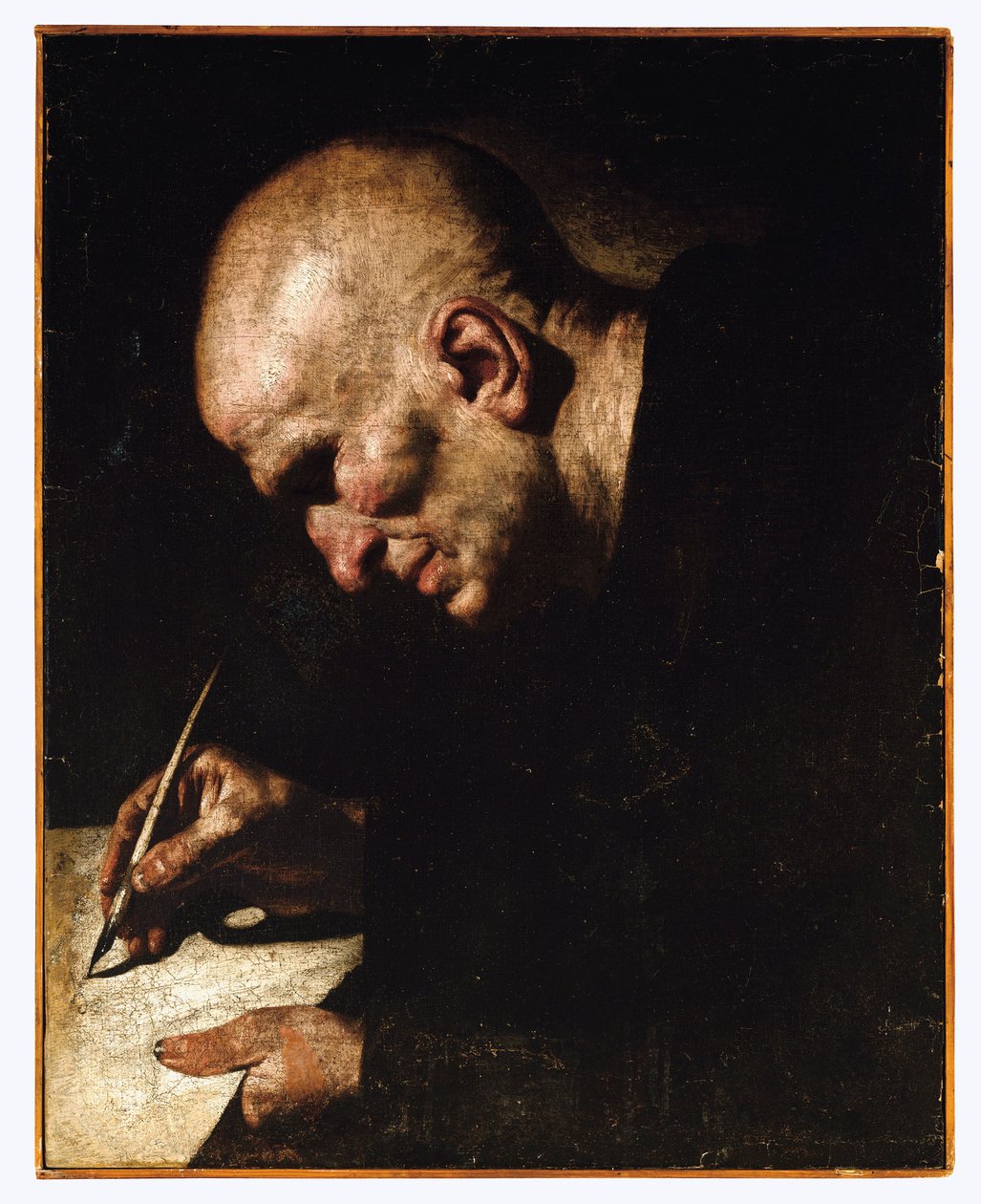 Un monje escriba de Master of the Annunciation to the Shepherds