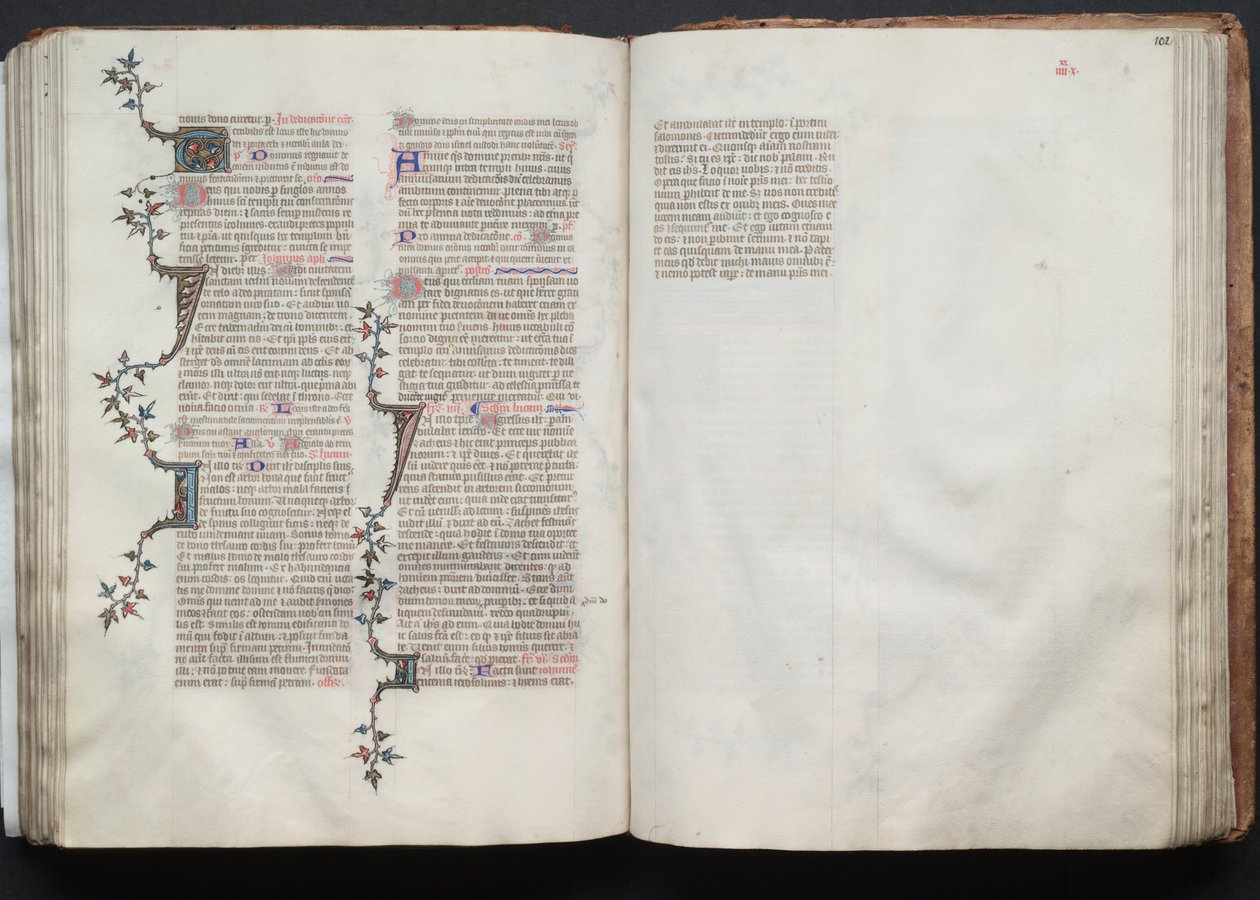 El Misal de Gotha: Fol. 101v, Texto, c. 1375 de Master of the Boqueteaux