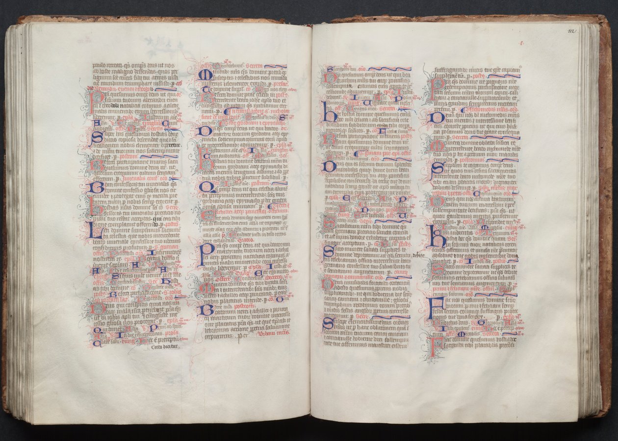 El misal de Gotha: Fol. 112r, Texto, c. 1375 de Master of the Boqueteaux