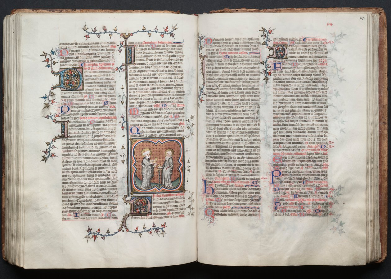El misal de Gotha: Fol. 115r, Texto, c. 1375 de Master of the Boqueteaux