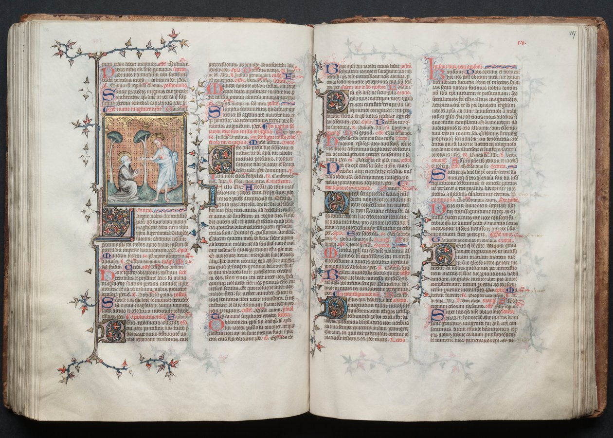 El Misal de Gotha: Fol. 117r, Texto, c. 1375 de Master of the Boqueteaux