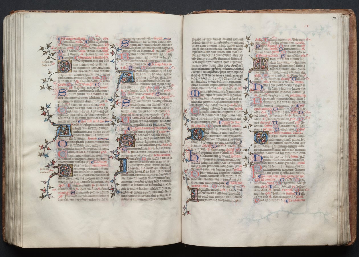 El Misal de Gotha: Fol. 122r, Texto, c. 1375 de Master of the Boqueteaux