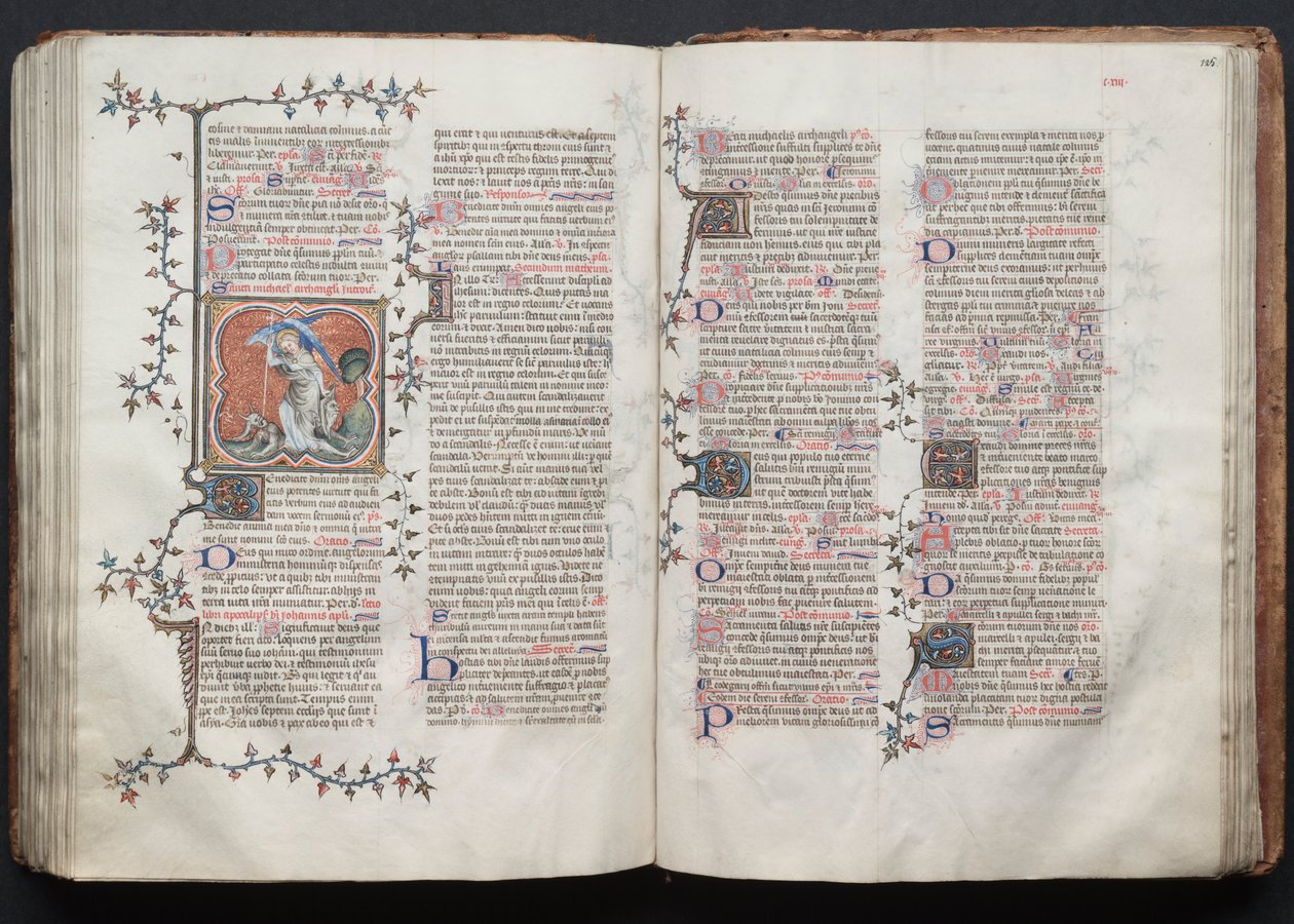 El Misal de Gotha: Fol. 125r, Texto de Master of the Boqueteaux
