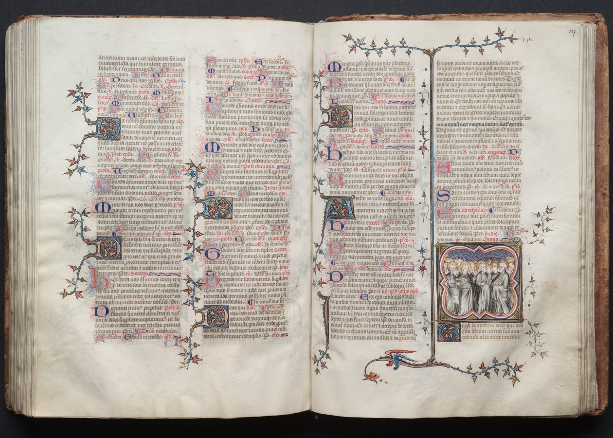 El Misal de Gotha: Fol. 126v, Texto de Master of the Boqueteaux