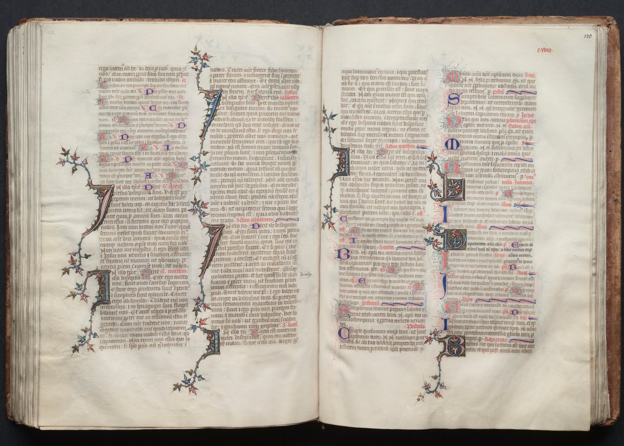 El Misal de Gotha: Fol. 129v, Texto de Master of the Boqueteaux
