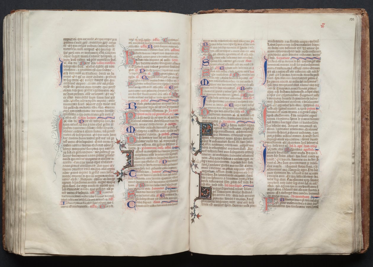 El misal de Gotha: Fol. 131v, Texto, c. 1375 de Master of the Boqueteaux
