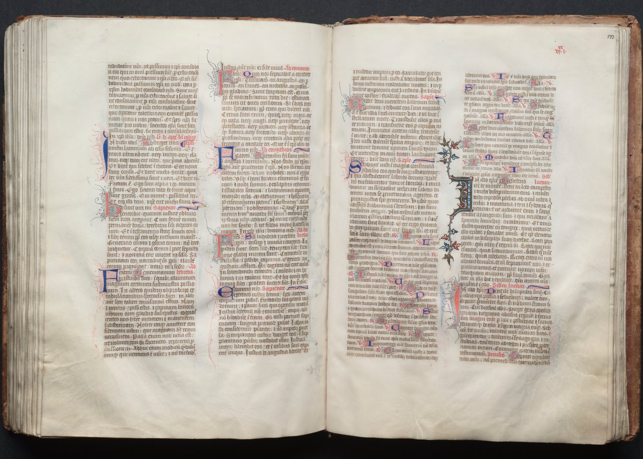 El misal de Gotha: Fol. 132v, Texto, c. 1375 de Master of the Boqueteaux