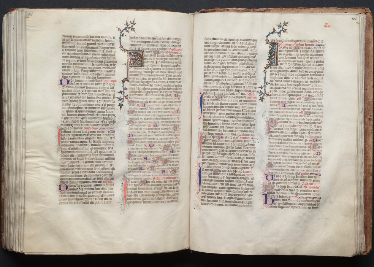 El Misal de Gotha: Fol. 135r, Texto de Master of the Boqueteaux