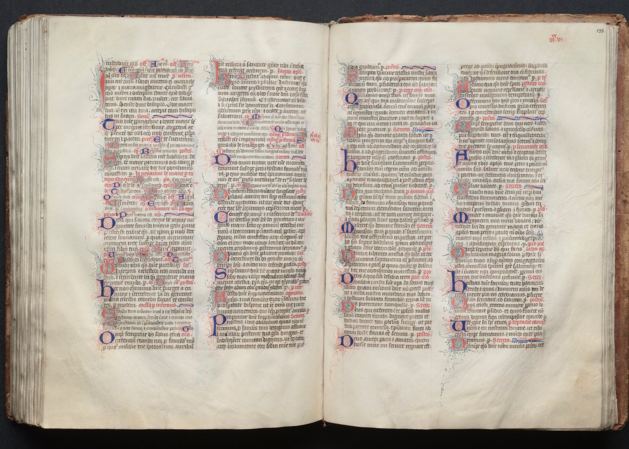 El Misal de Gotha: Fol. 137v, Texto, c. 1375 de Master of the Boqueteaux