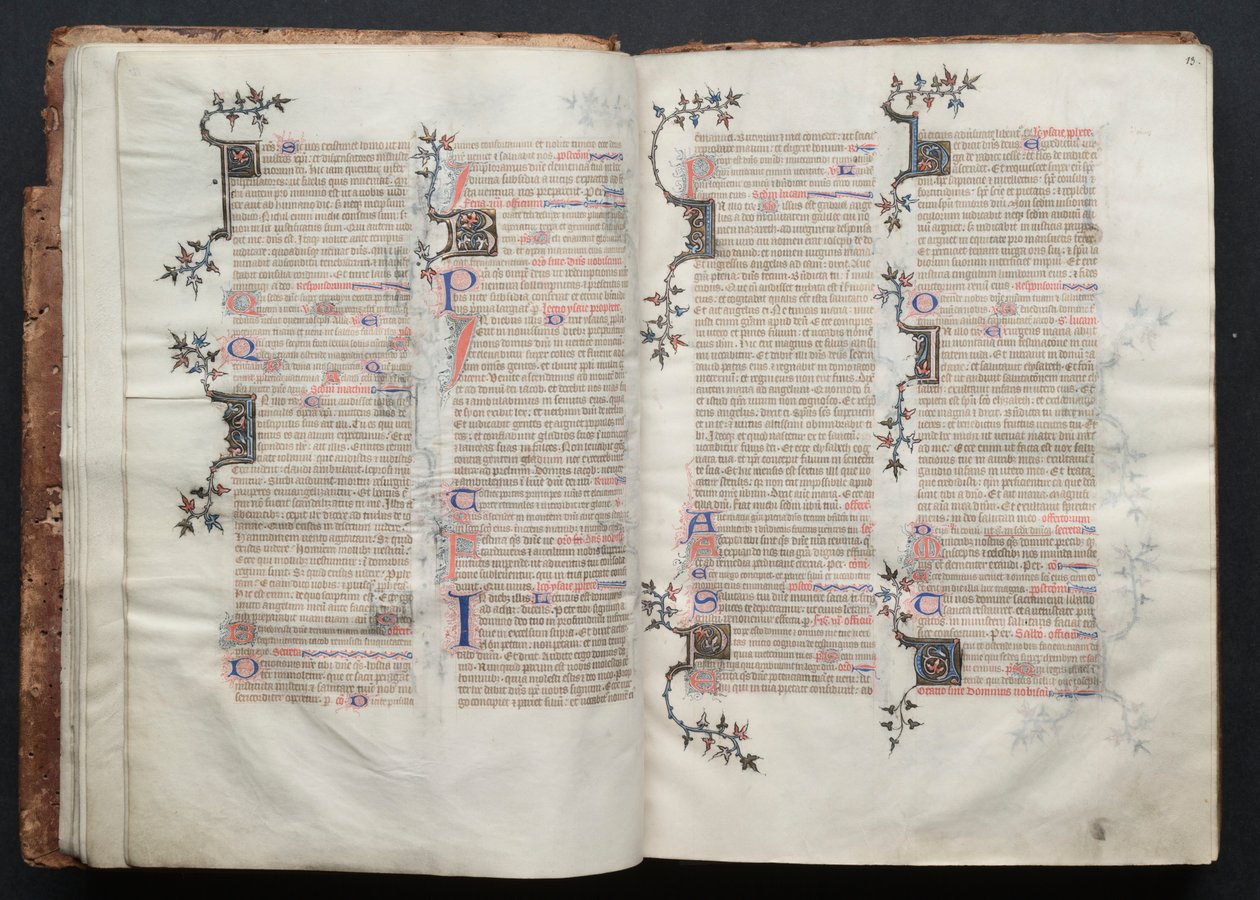 El misal de Gotha: Fol. 13r, Texto, c. 1375 de Master of the Boqueteaux