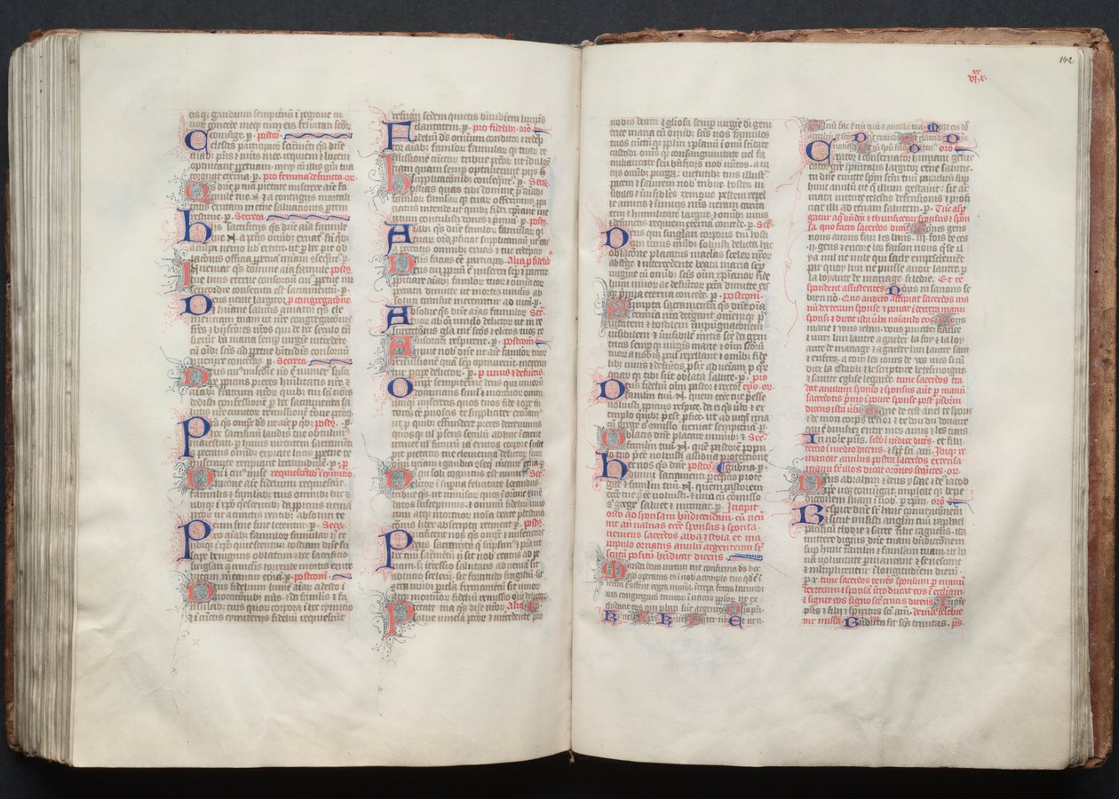 El Misal de Gotha: Fol. 141v, Texto de Master of the Boqueteaux
