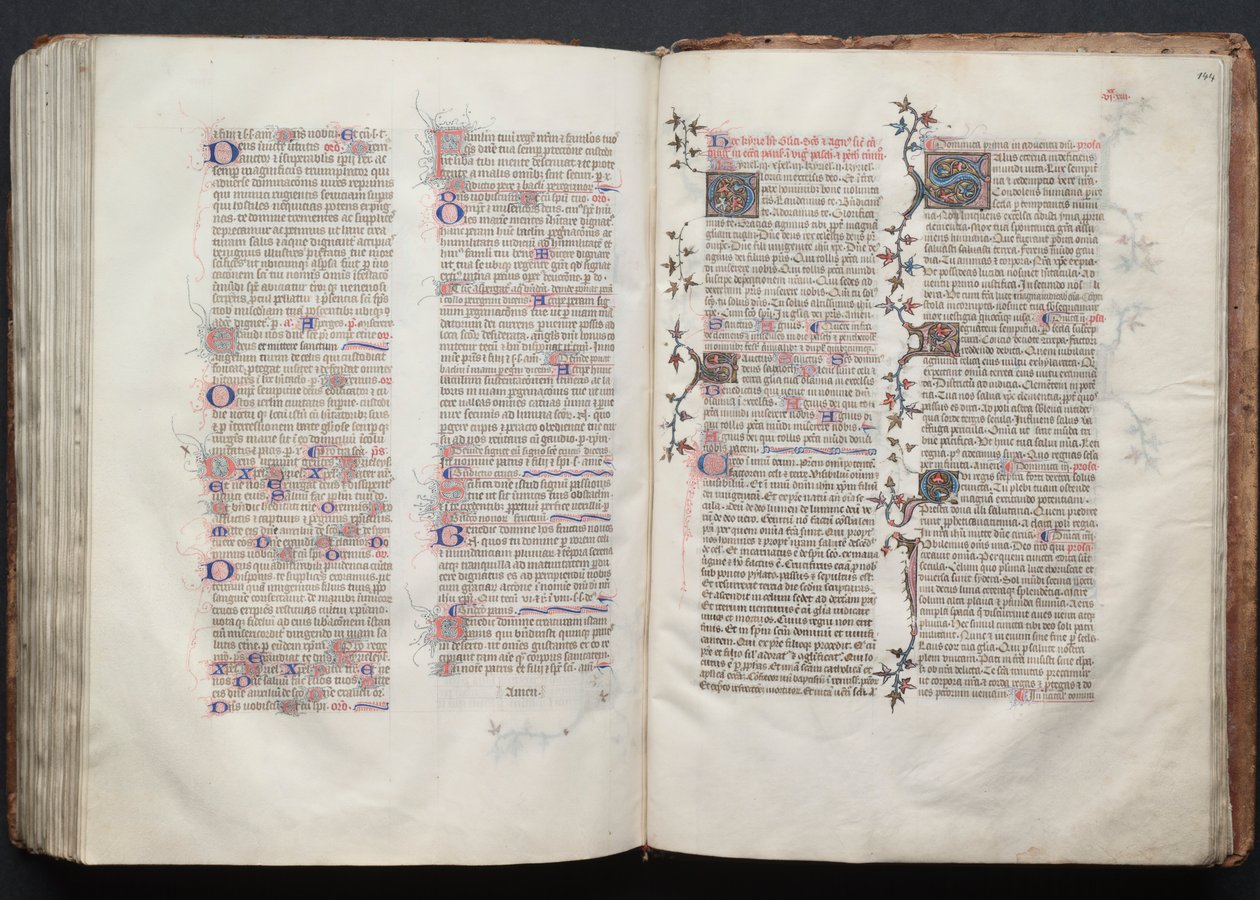 El misal de Gotha: Fol. 144r, Texto, c. 1375 de Master of the Boqueteaux