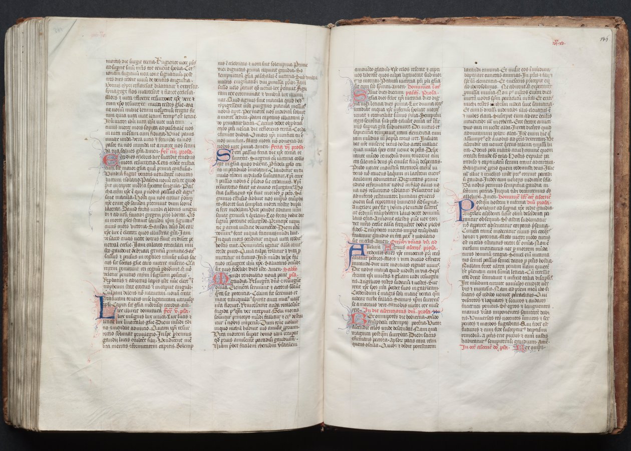 El misal de Gotha: Fol. 146r, texto, c. 1375 de Master of the Boqueteaux