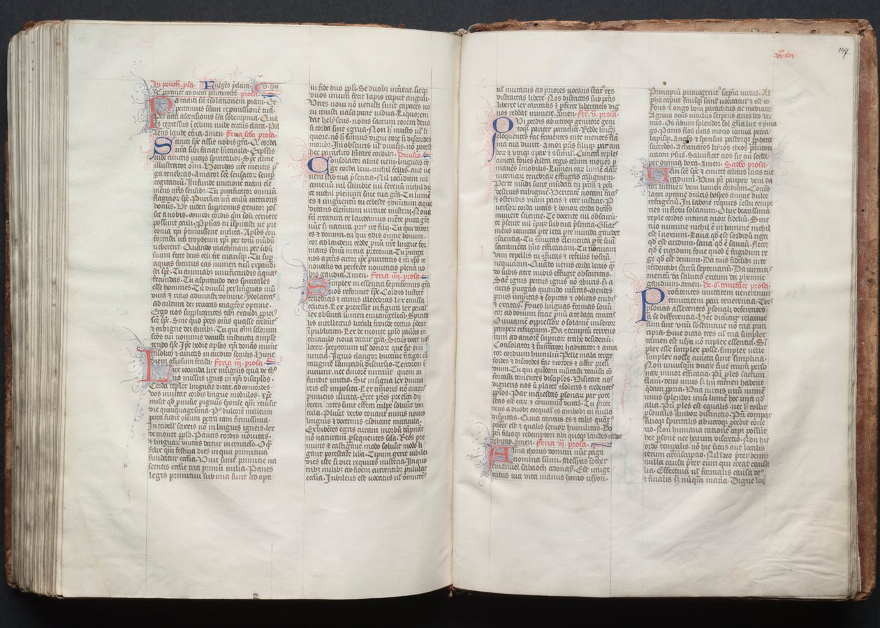 El misal de Gotha: Fol. 146v, Texto, c. 1375 de Master of the Boqueteaux
