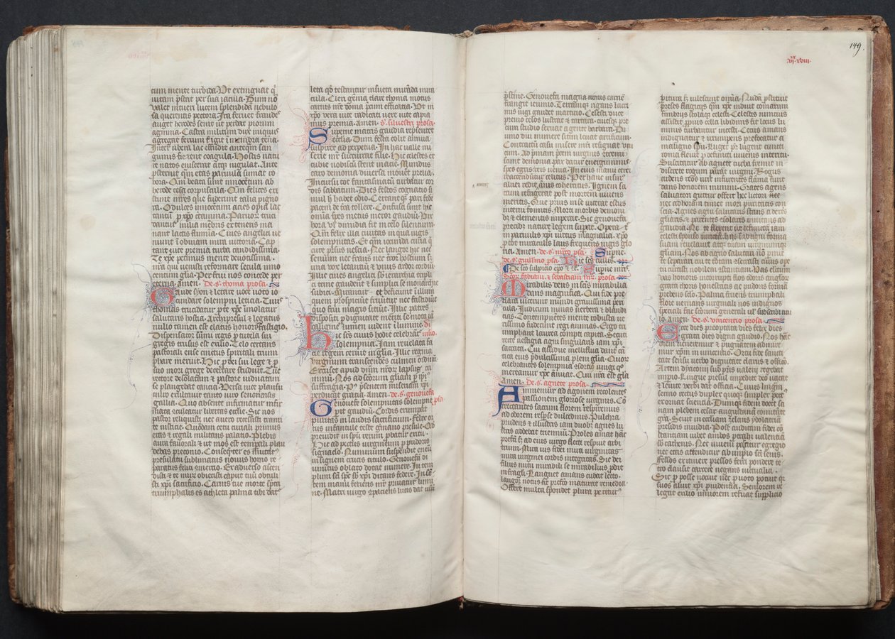 El misal de Gotha: Fol. 149r, Texto de Master of the Boqueteaux
