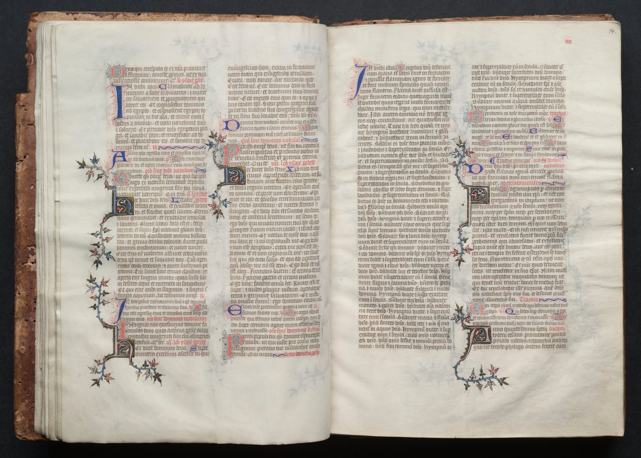 El Misal de Gotha: Fol. 14r, Texto, c. 1375 de Master of the Boqueteaux