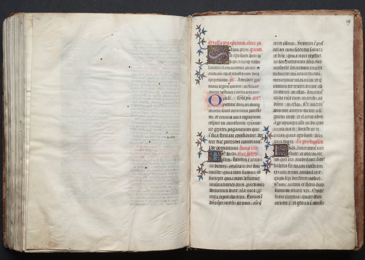 El misal de Gotha: Fol. 158v, Texto, c. 1375 de Master of the Boqueteaux