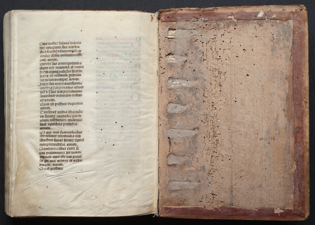 El misal de Gotha: Fol. 164v, Texto, c. 1375 de Master of the Boqueteaux