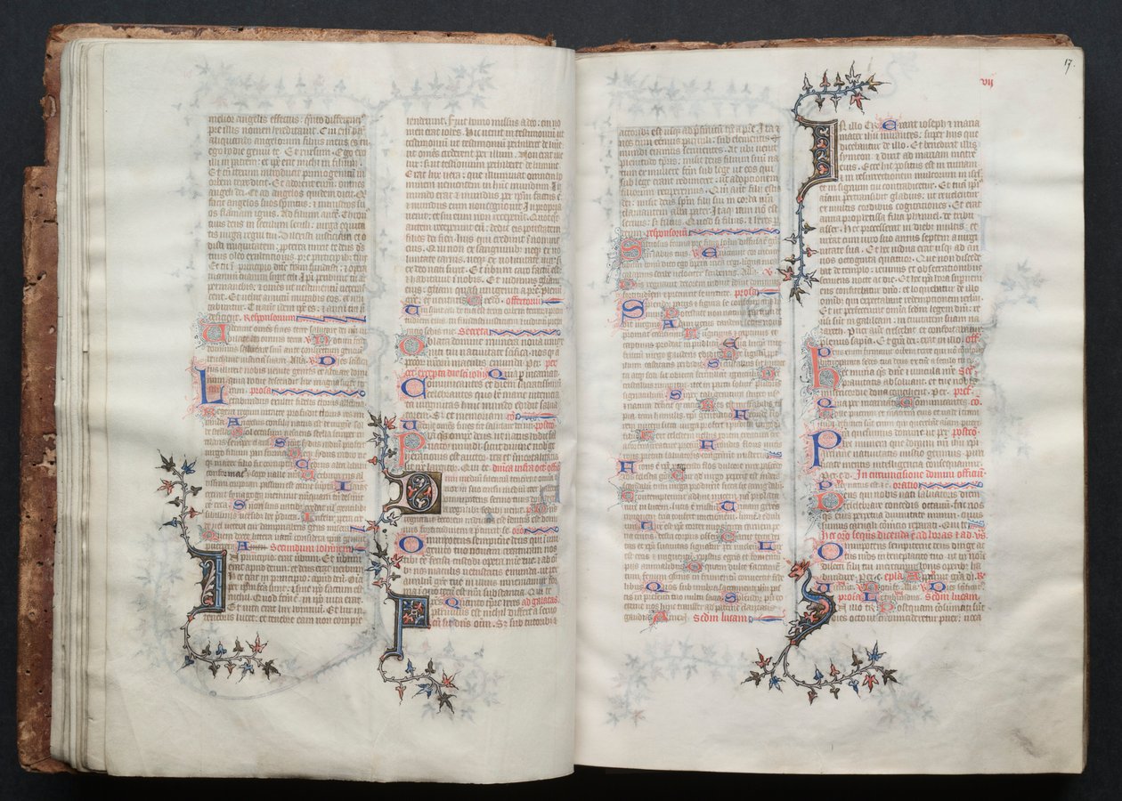 El Misal de Gotha: Fol. 17r, Texto, c. 1375 de Master of the Boqueteaux