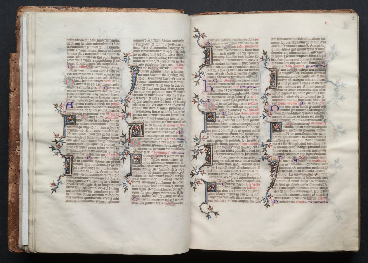 El Misal de Gotha: Fol. 19v, Texto, c. 1375 de Master of the Boqueteaux