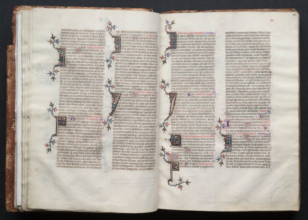 El misal de Gotha: Fol. 22v, texto, c. 1375 de Master of the Boqueteaux
