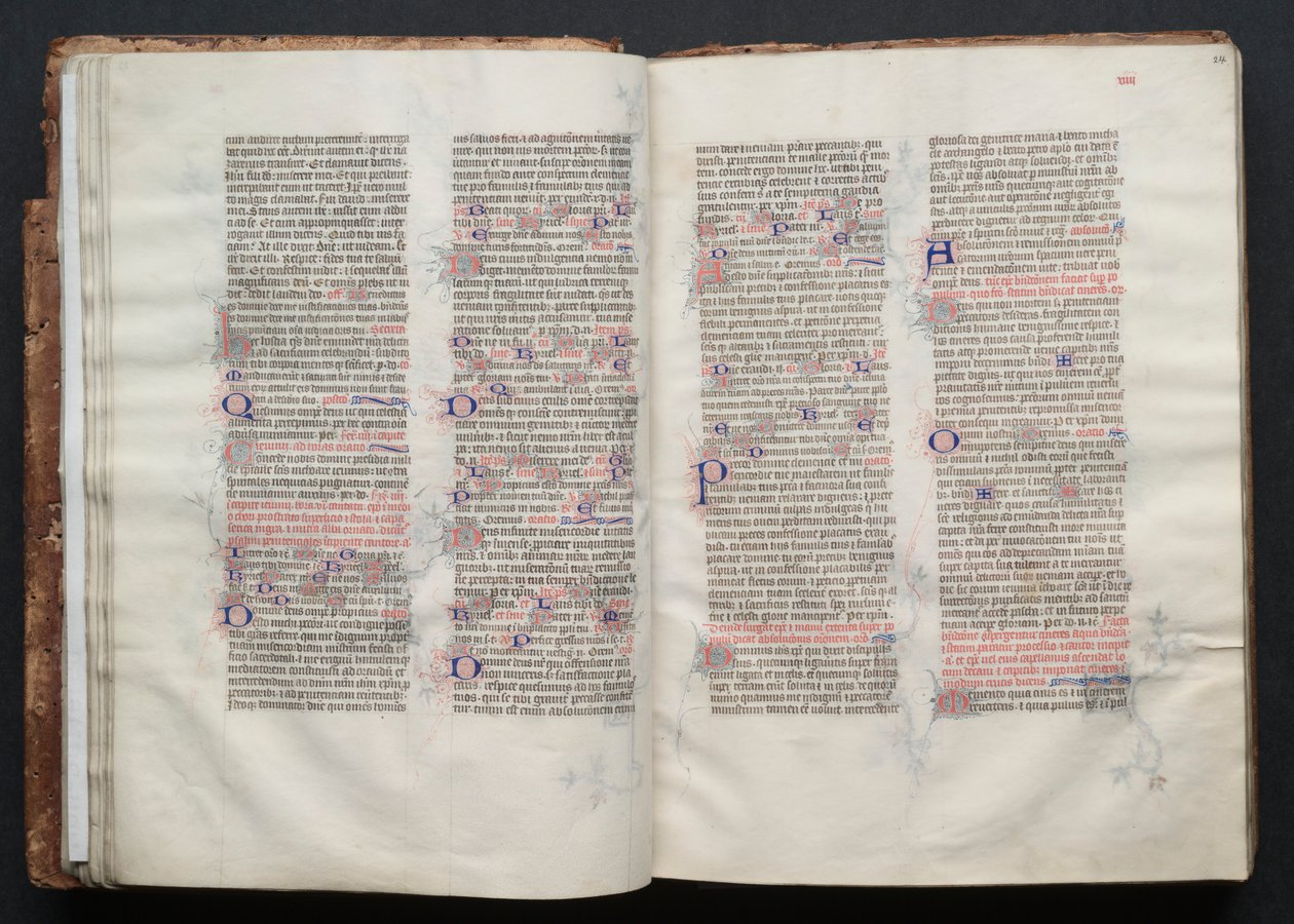 El Misal de Gotha: Fol. 24r, Texto, c. 1375 de Master of the Boqueteaux