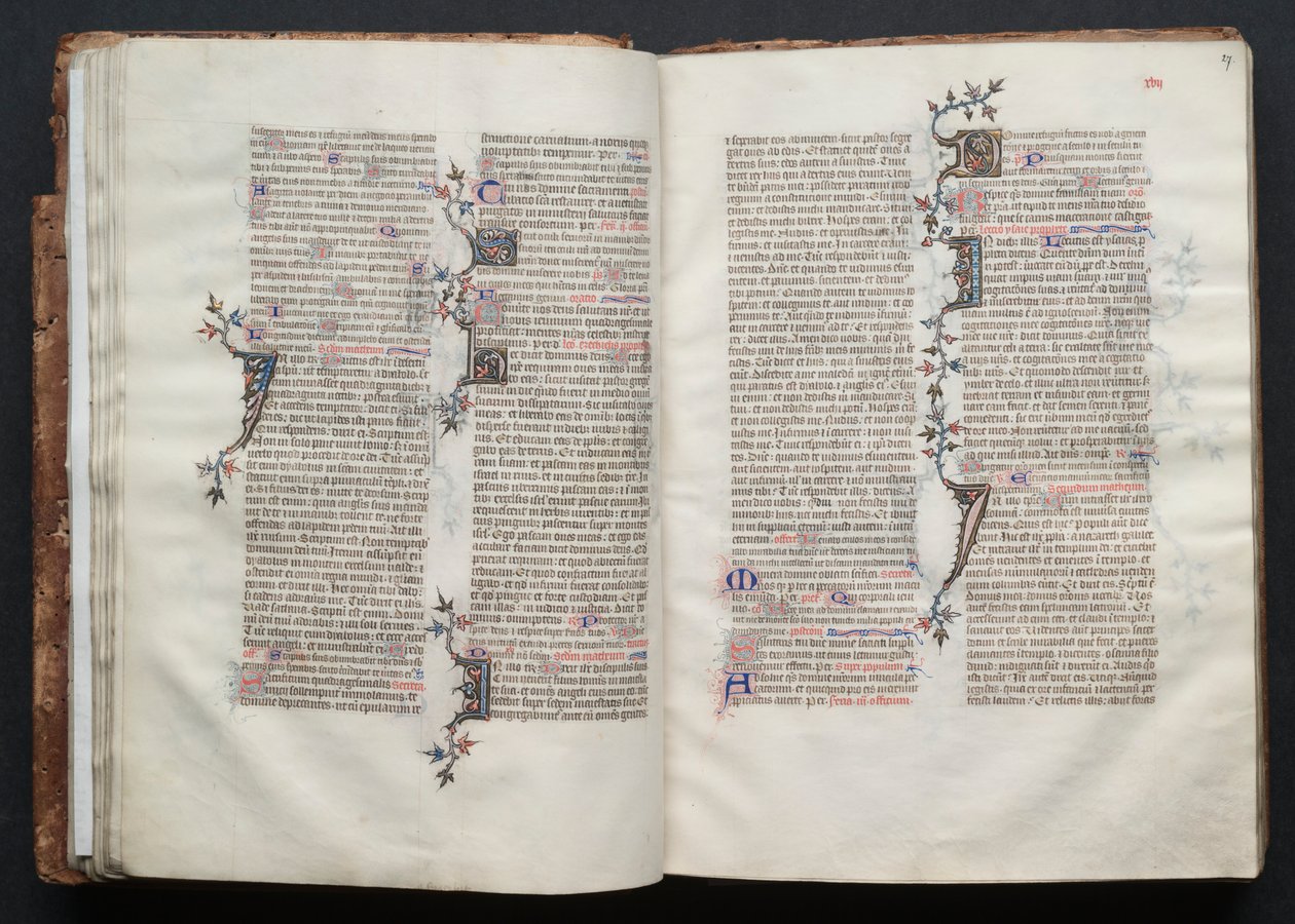 El Misal de Gotha: Fol. 26v, Texto de Master of the Boqueteaux