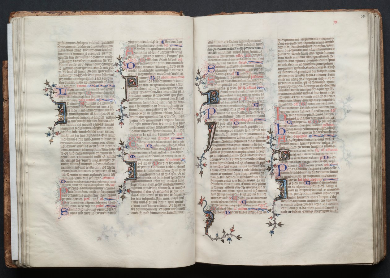 El misal de Gotha: Fol. 29v, Texto, c. 1375 de Master of the Boqueteaux