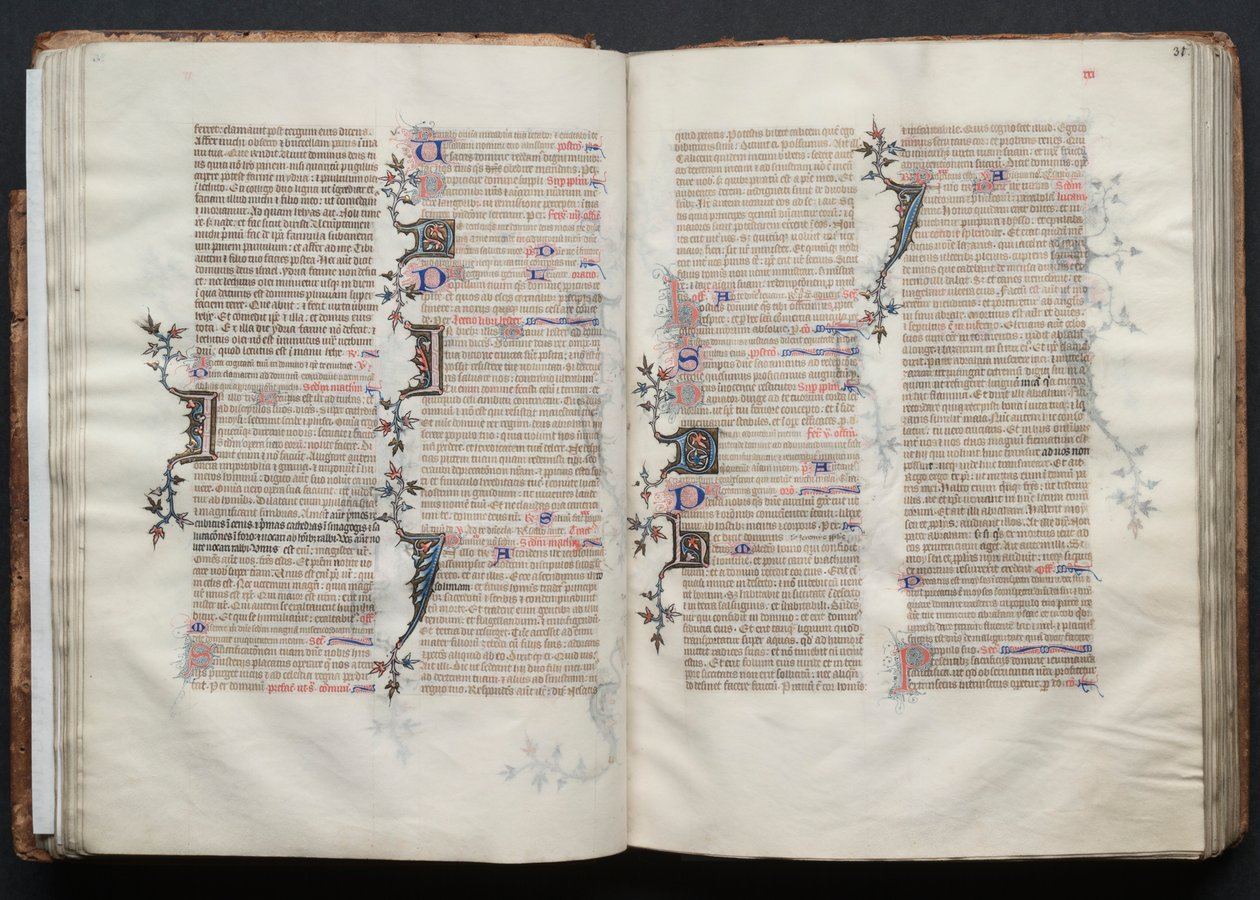 El misal de Gotha: Fol. 30v, Texto, c. 1375 de Master of the Boqueteaux
