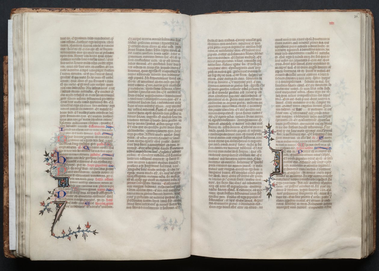 El misal de Gotha: Fol. 36r, texto, c. 1375 de Master of the Boqueteaux