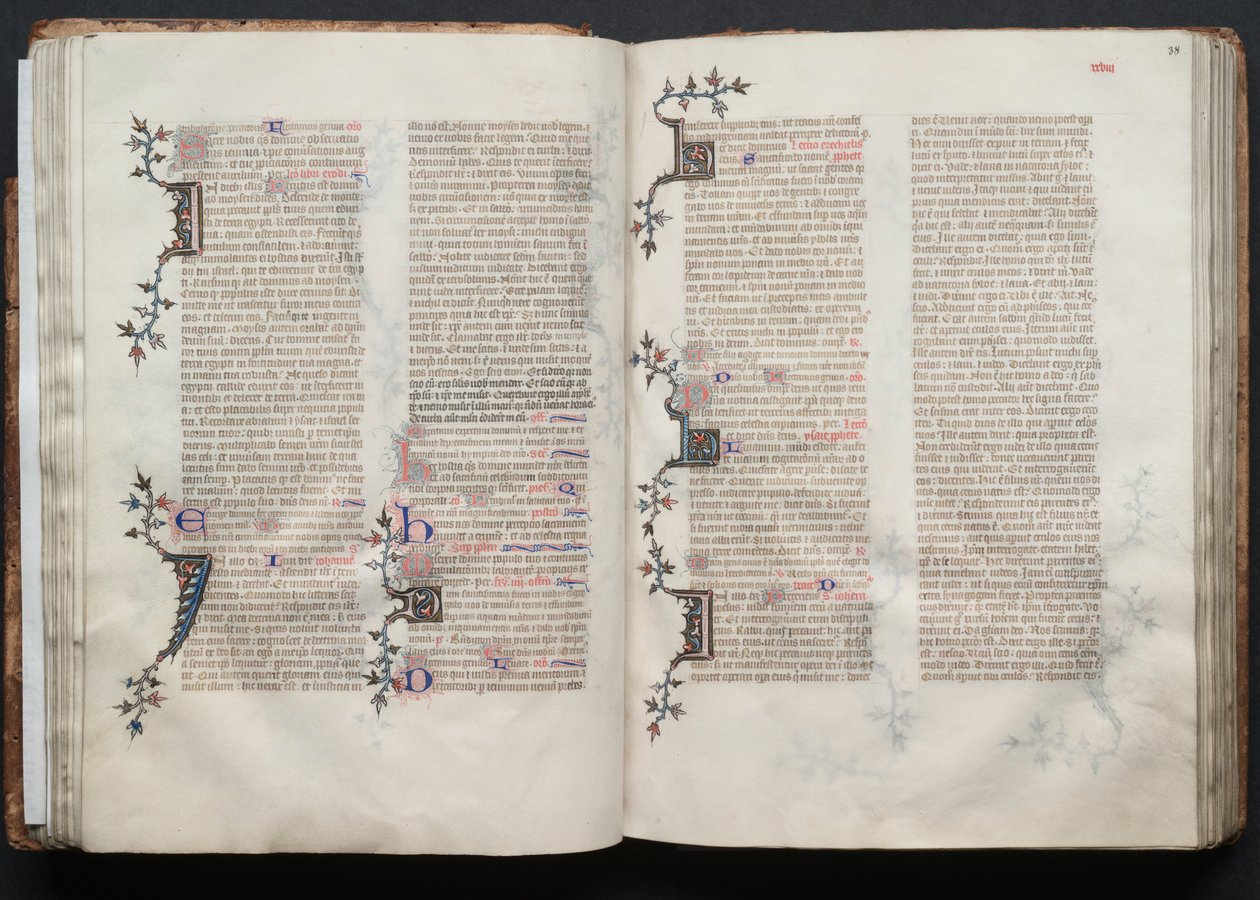 El misal de Gotha: Fol. 38r, Texto, c. 1375 de Master of the Boqueteaux
