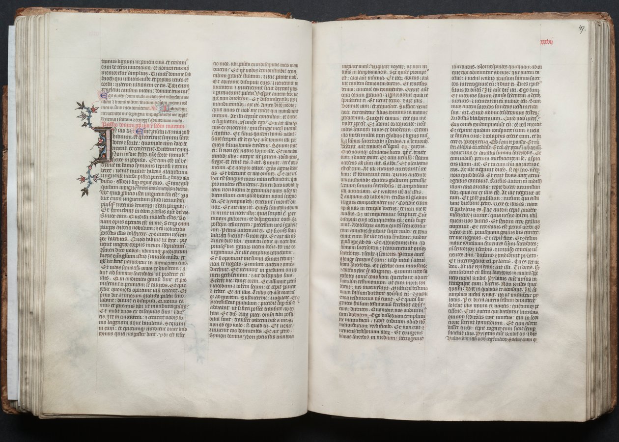 El Misal de Gotha: Fol. 46v, Texto, c. 1375 de Master of the Boqueteaux