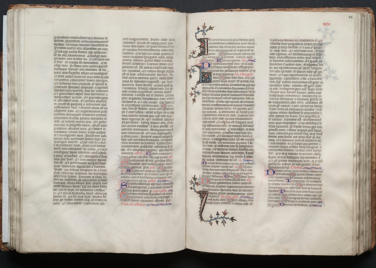 El Misal de Gotha: Fol. 47v, Texto, c. 1375 de Master of the Boqueteaux