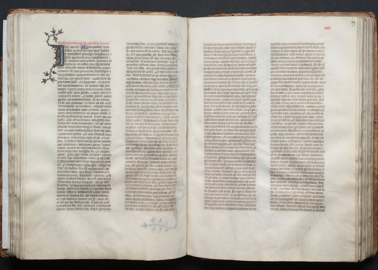 El Misal de Gotha: Fol. 49r, Texto de Master of the Boqueteaux
