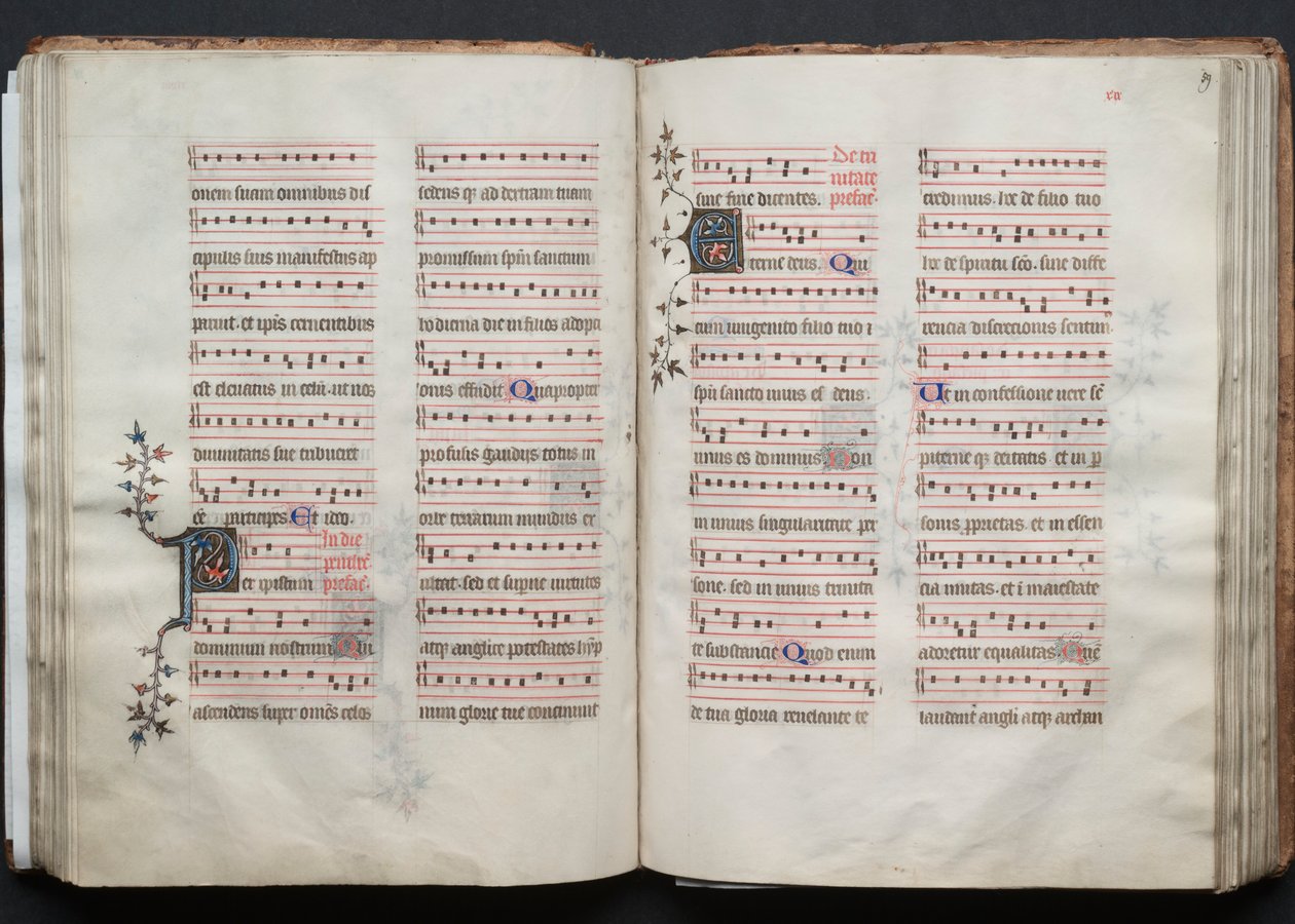 El Misal de Gotha: Fol. 58v, Texto de Master of the Boqueteaux