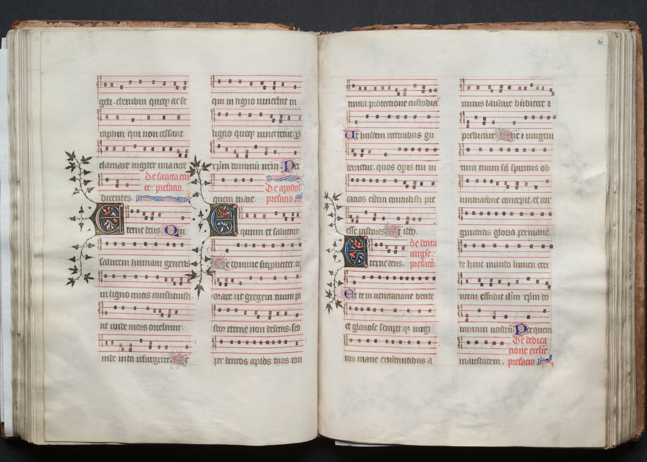 El Misal de Gotha: Fol. 59v, Texto, c. 1375 de Master of the Boqueteaux