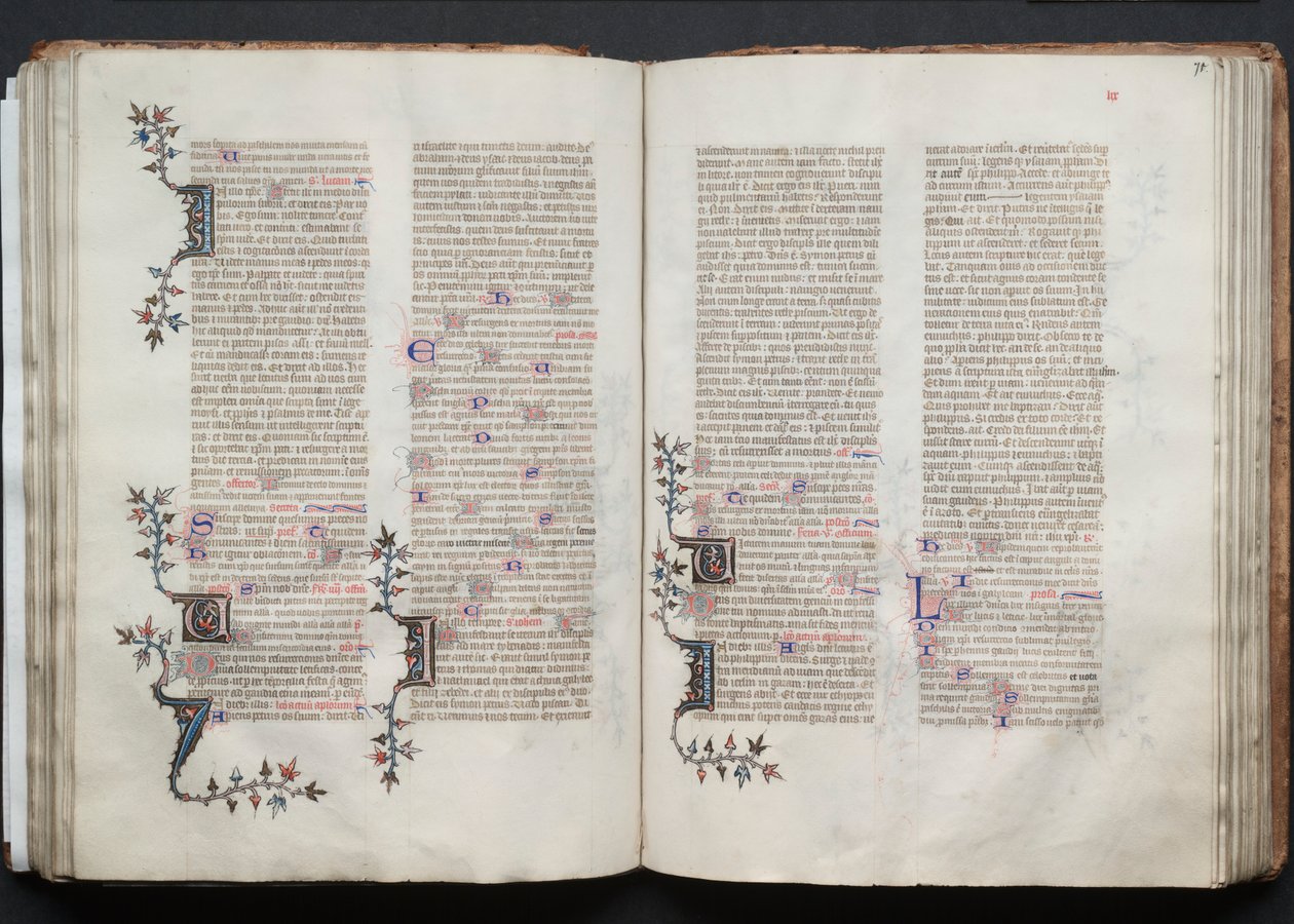 El Misal de Gotha: Fol. 70v, Texto de Master of the Boqueteaux