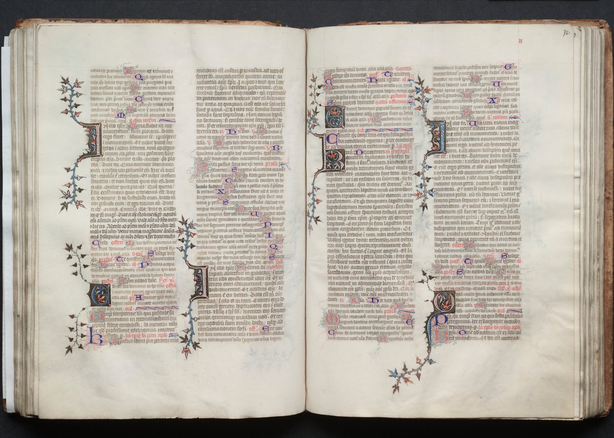 El Misal de Gotha: Fol. 71v, Texto de Master of the Boqueteaux