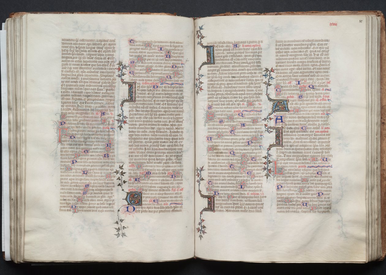 El Misal de Gotha: Fol. 80r, Texto, c. 1375 de Master of the Boqueteaux