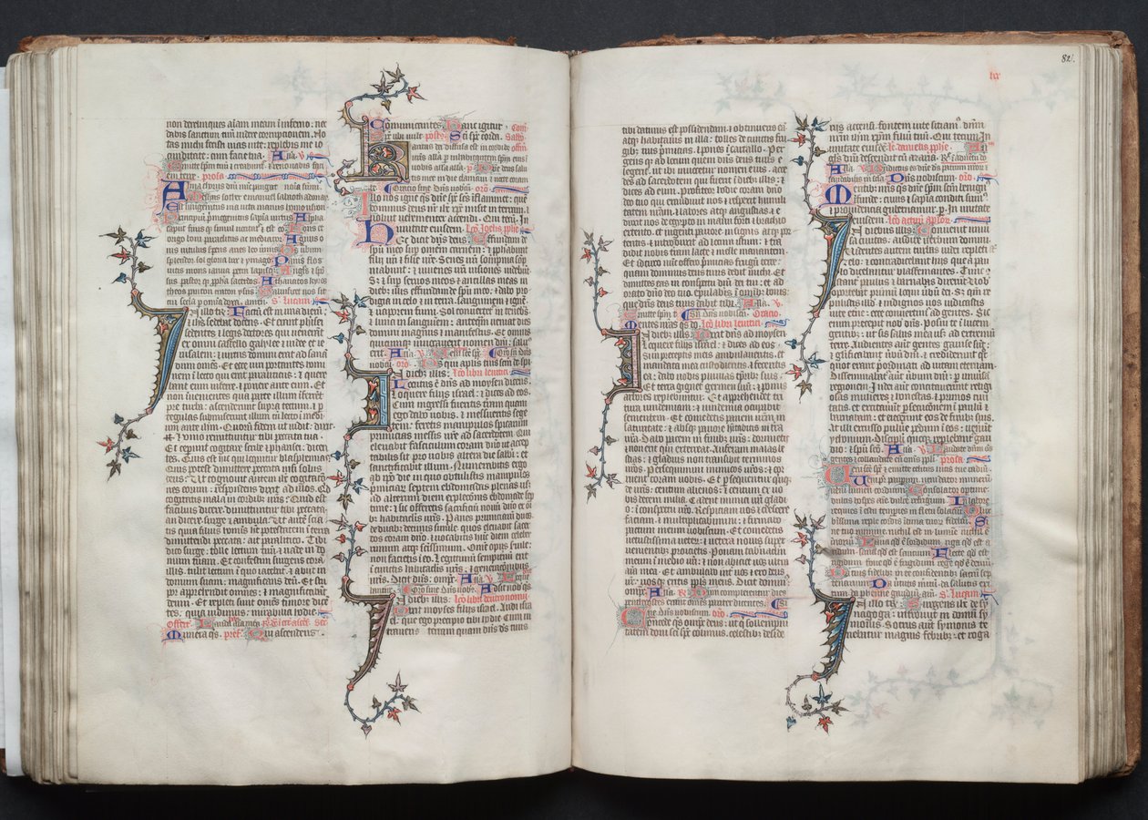 El Misal de Gotha: Fol. 82r, Texto, c. 1375 de Master of the Boqueteaux