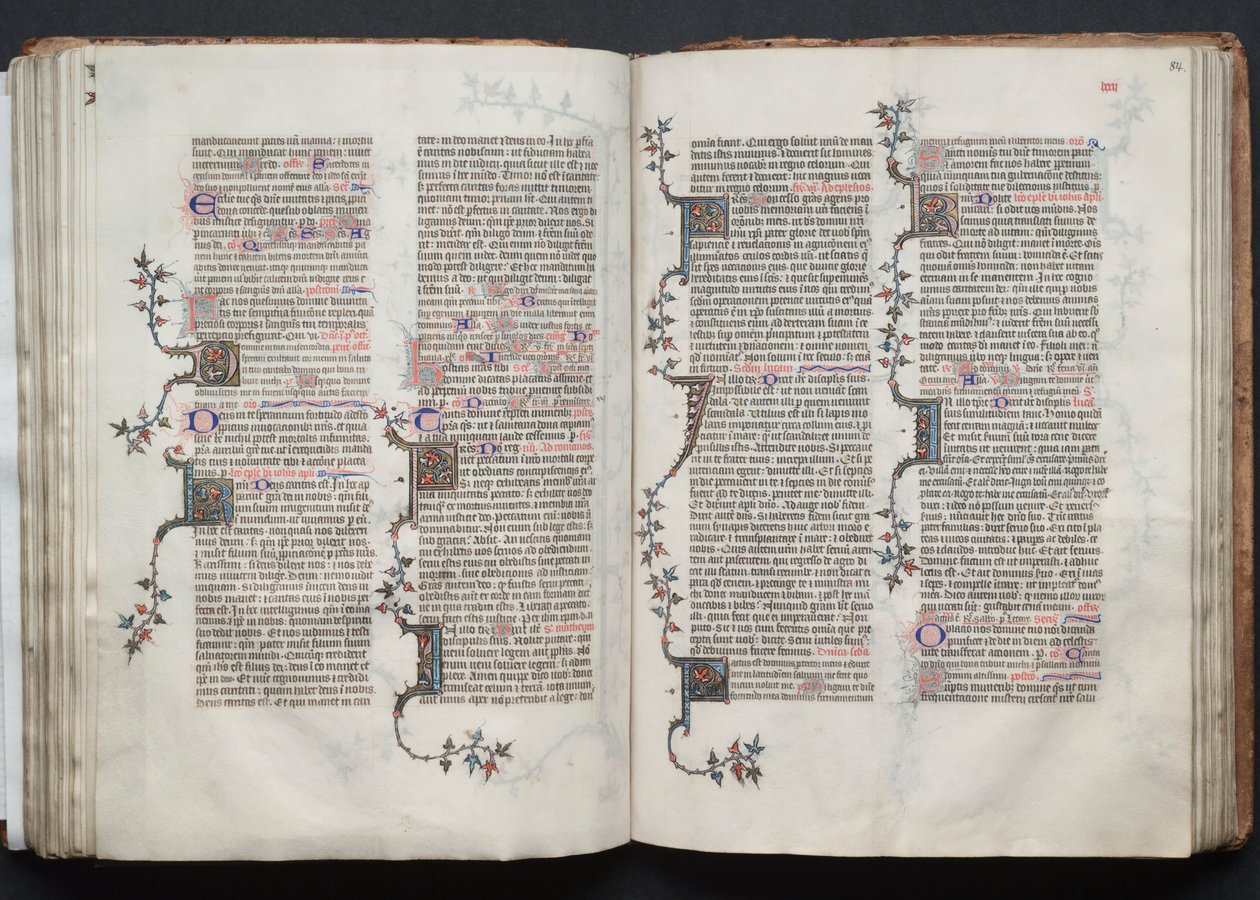 El Misal de Gotha: Fol. 83v, Texto, c. 1375 de Master of the Boqueteaux