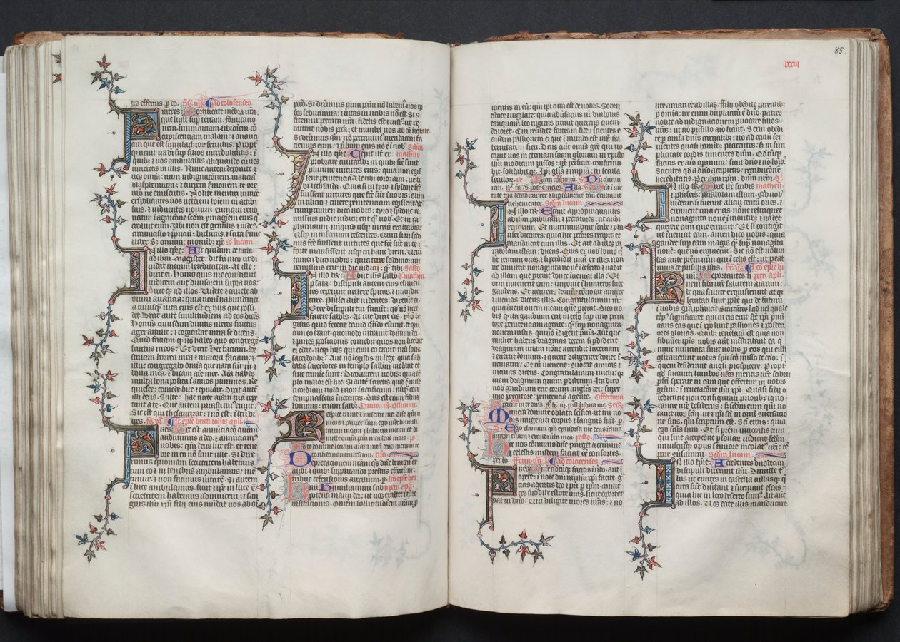 El Misal de Gotha: Fol. 84v, Texto, c. 1375 de Master of the Boqueteaux