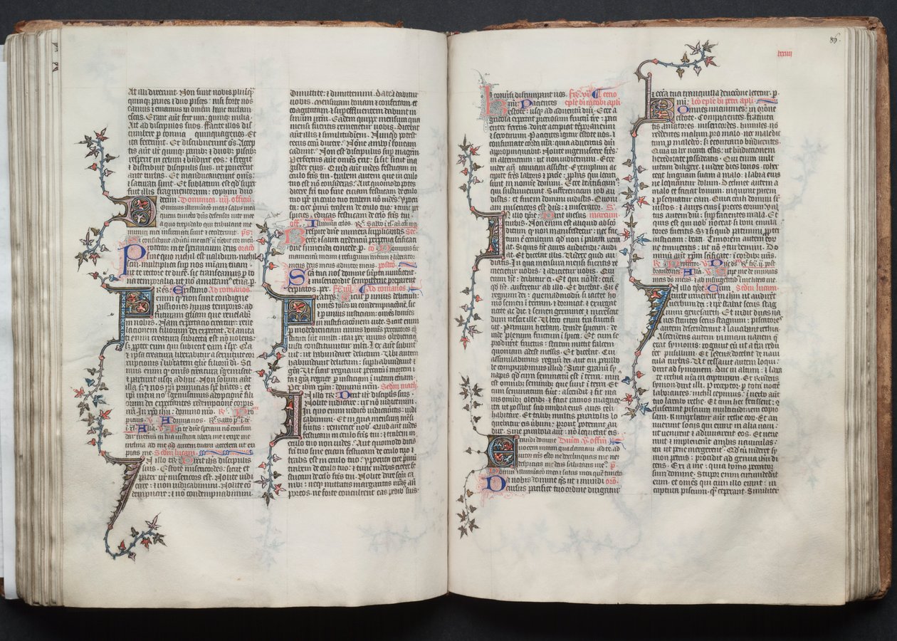 El Misal de Gotha: Fol. 85v, Texto, c. 1375 de Master of the Boqueteaux